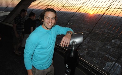 Wales Rugby players at CN Tower Toronto 240509