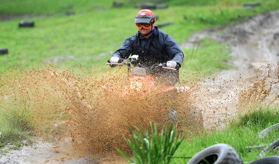 Wales Rugby Players Quad Biking 121011