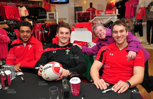 070312- Wales Rugby Players Signing Session Wales Players Ryan Jones, Jonathan Davies and Toby Faletau, meet fans and sign autographs at the Cardiff Arms Shop and Bar