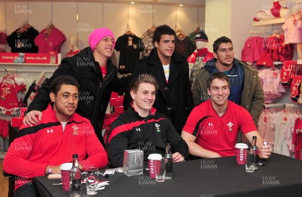 070312- Wales Rugby Players Signing Session Wales Players Ryan Jones, Jonathan Davies and Toby Faletau, meet fans and sign autographs at the Cardiff Arms Shop and Bar