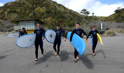 Wales Rugby Players Surfing 200911