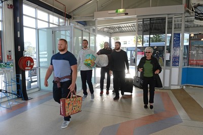 Wales Rugby Players Visit Sky Tower 050616