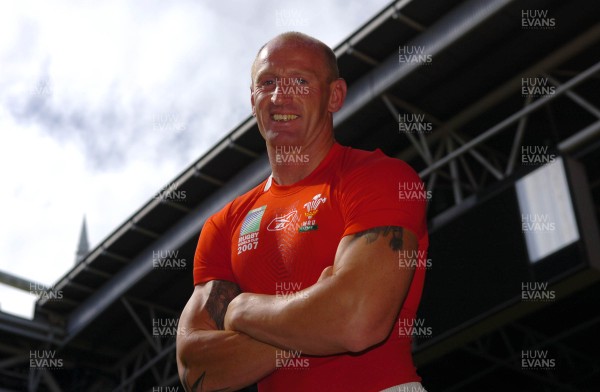 10.08.07 -  Wales Rugby World Cup Squad Announcement - Wales Captain, Gareth Thomas during the Wales World Cup Squad announcement  