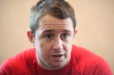 16.03.10 ... Wales Rugby Press Conference -  Wales' Shane Williams gives media interviews 