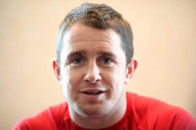 16.03.10 ... Wales Rugby Press Conference -  Wales' Shane Williams gives media interviews 