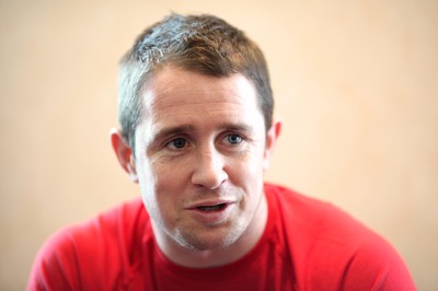 16.03.10 ... Wales Rugby Press Conference -  Wales' Shane Williams gives media interviews 