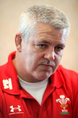 16.03.10 ... Wales Rugby Press Conference -  Wales coach Warren Gatland gives media interviews 