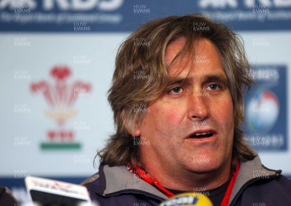 220206 - Wales Rugby - Wales' coach Scott Johnson ahead of his side's clash against Ireland  