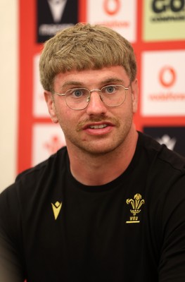 010725 - Aaron Wainwright speaks during a Press Conference on Tuesday in Kitakyushu in the week leading up to Wales first test against Japan