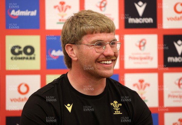 010725 - Aaron Wainwright speaks during a Press Conference on Tuesday in Kitakyushu in the week leading up to Wales first test against Japan