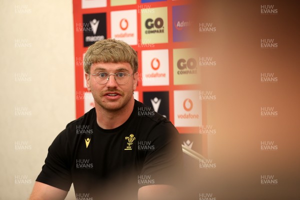 010725 - Aaron Wainwright speaks during a Press Conference on Tuesday in Kitakyushu in the week leading up to Wales first test against Japan