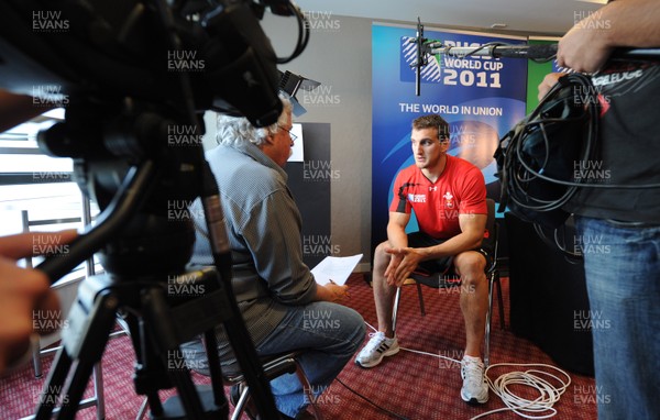 03.09.11 - Wales Rugby Press Conference - Sam Warburton talks to reporters. 