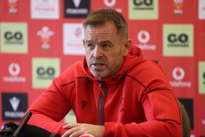051125 - Picture shows Danny Wilson, Assistant Coach speaking during a Wales Rugby Press Conference in the lead up to their first Quilter Nation Series game against Argentina
