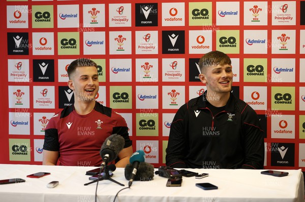 060224 - Wales Rugby Press Conference in the week leading up to their 6 Nations games against England - Cameron Winnett and Alex Mann speak to the media