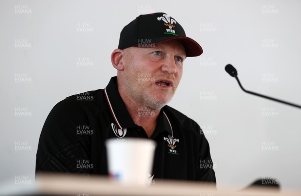 070923 - Wales Rugby Press Conference on arrival in Bordeaux, ahead of their opening Rugby World Cup game with Fiji on Sunday - Skills Coach Neil Jenkins speaks to the media