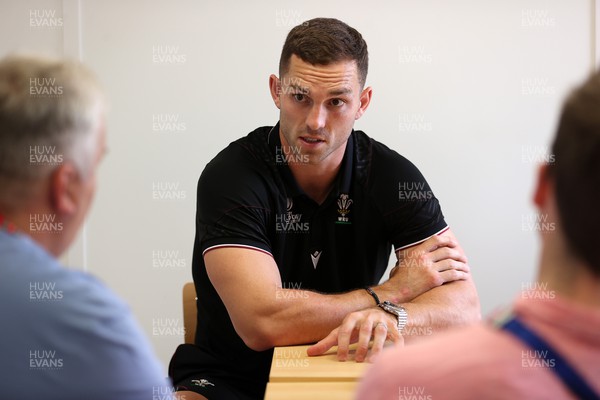 070923 - Wales Rugby Press Conference on arrival in Bordeaux, ahead of their opening Rugby World Cup game with Fiji on Sunday - George North speaks to the media