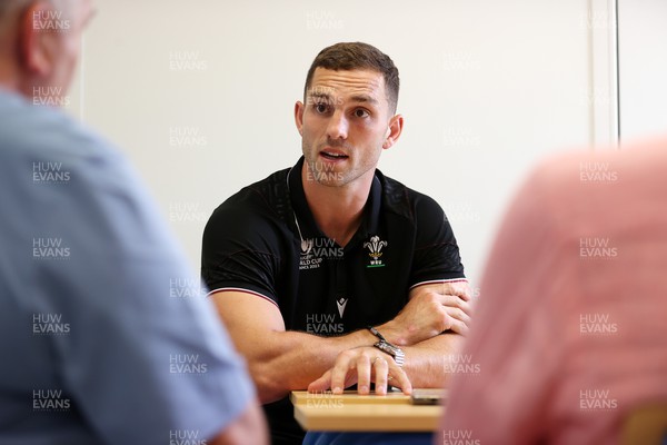 070923 - Wales Rugby Press Conference on arrival in Bordeaux, ahead of their opening Rugby World Cup game with Fiji on Sunday - George North speaks to the media