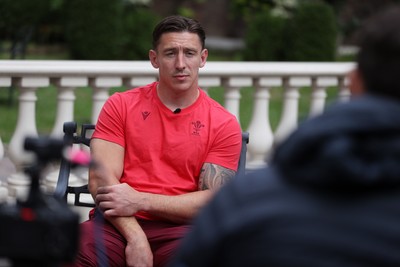 080726 - Picture shows Josh Adams speaking to the media in Buenos Aires, Argentina ahead of their game this weekend