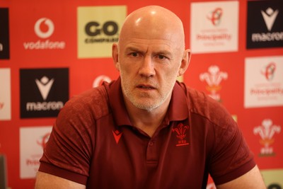 090726 - Picture shows Wales Rugby Head Coach Steve Tandy speaking to the media today during a press conference as he announces his team to play Argentina