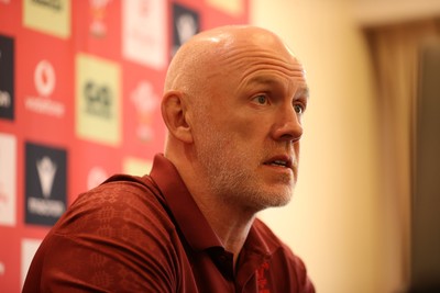 090726 - Picture shows Wales Rugby Head Coach Steve Tandy speaking to the media today during a press conference as he announces his team to play Argentina