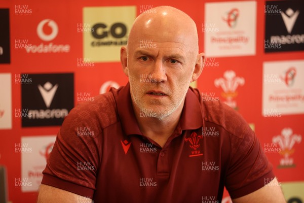 090726 - Picture shows Wales Rugby Head Coach Steve Tandy speaking to the media today during a press conference as he announces his team to play Argentina