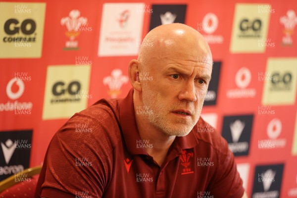 090726 - Picture shows Wales Rugby Head Coach Steve Tandy speaking to the media today during a press conference as he announces his team to play Argentina