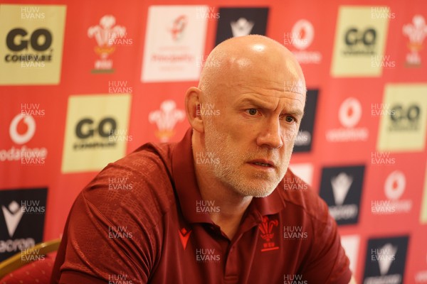 090726 - Picture shows Wales Rugby Head Coach Steve Tandy speaking to the media today during a press conference as he announces his team to play Argentina