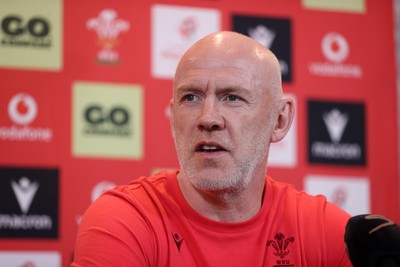 160726 - Picture shows Steve Tandy, Head Coach speaking to the media as he announces his team ahead of their game against South Africa