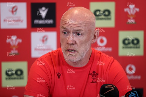 160726 - Picture shows Steve Tandy, Head Coach speaking to the media as he announces his team ahead of their game against South Africa