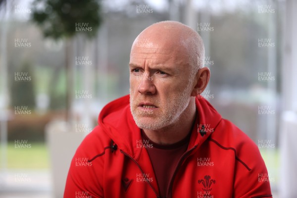 180226 - Picture shows Steve Tandy, Head Coach as he announces the Wales team to face Scotland on Saturday