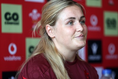 230626 - Picture shows both Wales Captains Alex Callender and Dewi Lake speaking during a press conference ahead of their double header against the Barbarians