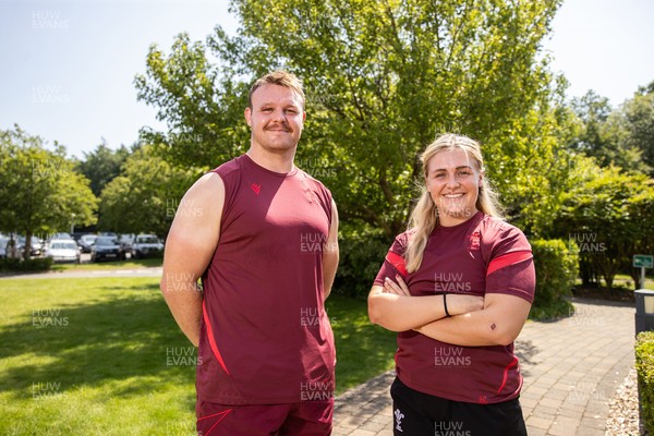 230626 - Picture shows both Wales Captains Alex Callender and Dewi Lake ahead of their double header against the Barbarians