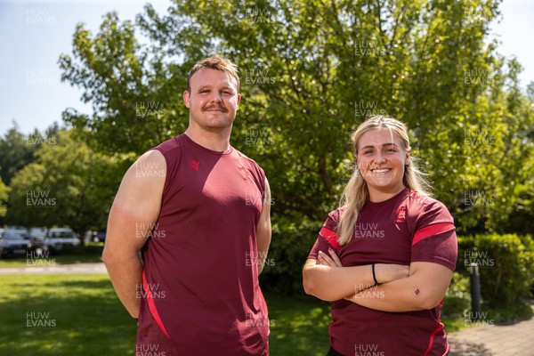 230626 - Picture shows both Wales Captains Alex Callender and Dewi Lake ahead of their double header against the Barbarians