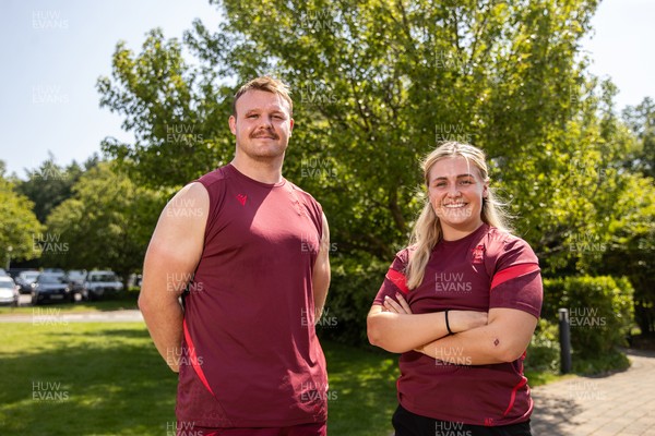 230626 - Picture shows both Wales Captains Alex Callender and Dewi Lake ahead of their double header against the Barbarians