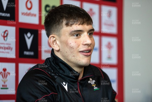 240124 - Wales Rugby Press Conference - New Wales Captain, and second youngest in history Dafydd Jenkins speaks to the media in his first press conference