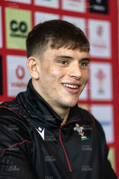 240124 - Wales Rugby Press Conference - New Wales Captain, and second youngest in history Dafydd Jenkins speaks to the media in his first press conference