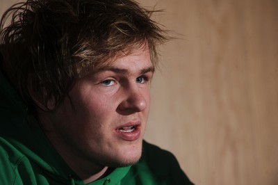 25.01.10 - Wales Rugby Press Conference - Rhys Gill talks to reporters. 