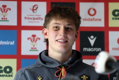 250225 - Wales Rugby Press Conference - Ellis Mee speaks to the media after making his debut against Ireland on the weekend