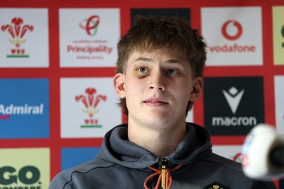 250225 - Wales Rugby Press Conference - Ellis Mee speaks to the media after making his debut against Ireland on the weekend