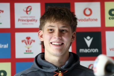 250225 - Wales Rugby Press Conference - Ellis Mee speaks to the media after making his debut against Ireland on the weekend