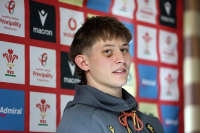 250225 - Wales Rugby Press Conference - Ellis Mee speaks to the media after making his debut against Ireland on the weekend