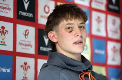 250225 - Wales Rugby Press Conference - Ellis Mee speaks to the media after making his debut against Ireland on the weekend