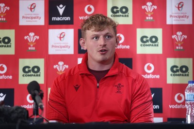 281025 - Wales Rugby Press Conference in their first week of camp for this years Quilter Nations Series - Jac Morgan