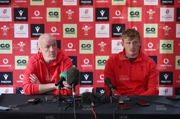 281025 - Wales Rugby Press Conference in their first week of camp for this years Quilter Nations Series - Steve Tandy, Head Coach and Jac Morgan