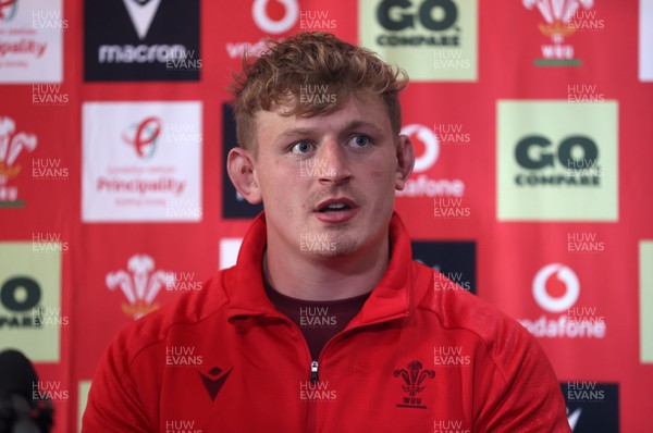 281025 - Wales Rugby Press Conference in their first week of camp for this years Quilter Nations Series - Jac Morgan