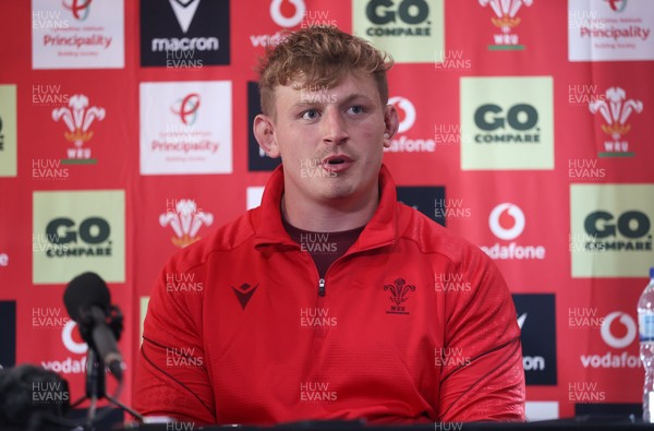 281025 - Wales Rugby Press Conference in their first week of camp for this years Quilter Nations Series - Jac Morgan