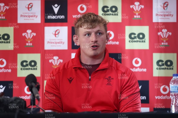 281025 - Wales Rugby Press Conference in their first week of camp for this years Quilter Nations Series - Jac Morgan