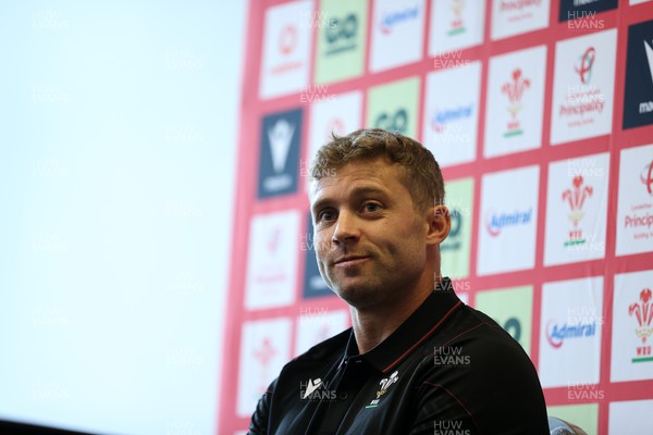 311023 - Wales Rugby Press Conference in the week leading up to their game against the Barbarians - Leigh Halfpenny speaks to the media