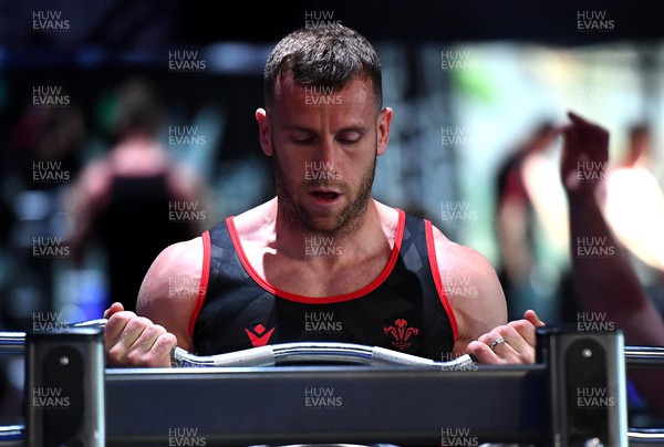240622 - Wales Rugby Recovery Session - Gareth Davies during a gym session