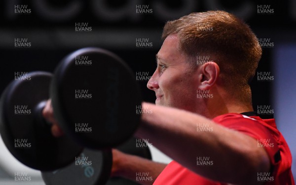 240622 - Wales Rugby Recovery Session - Ben Carter during a gym session